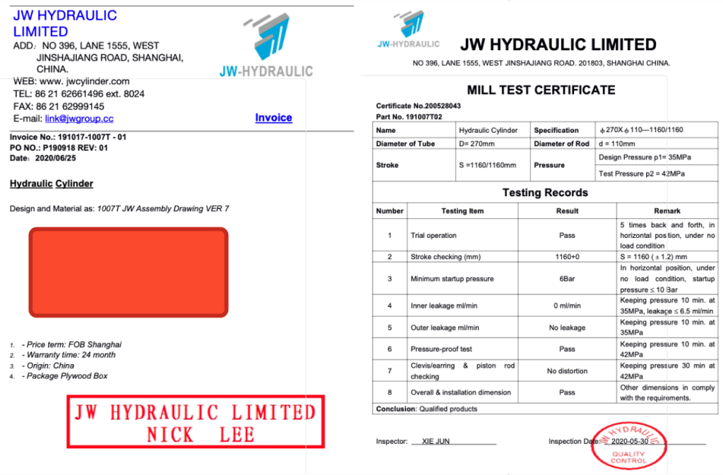 Heavy-Duty Hydraulic Cylinders for Steel Plant Project for a UAE customer_detail