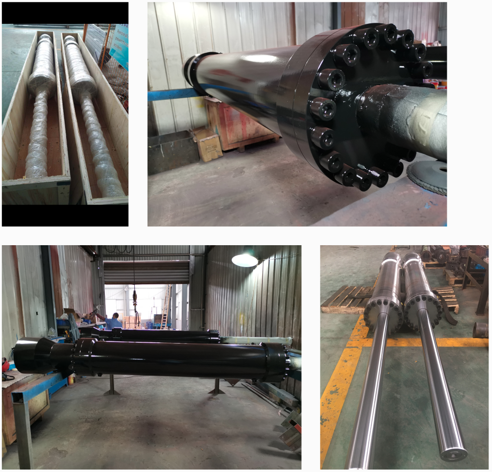 About the project: a batch of heavy-duty flange-mounted hydraulic cylinders for a steel plant application. These cylinders are designed to operate under extreme pressure and temperature conditions, ensuring stable performance in continuous casting and metallurgical equipment.  Each unit is precision-machined, honed, and assembled with high-strength fasteners, followed by industrial-grade surface coating for superior corrosion protection and durability. Heavy-Duty Hydraulic Cylinders for Steel Plant Project for a UAE customer_product